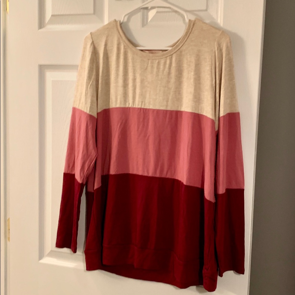 Three tiered color block top Hailey & Co